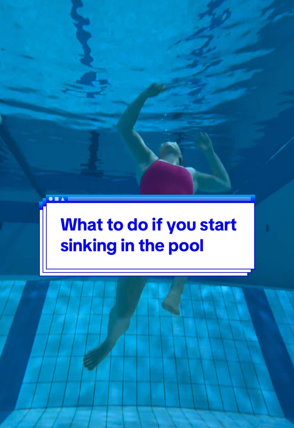 Most people panic when they start sinking. But the secret is to stay calm. Don’t fight the water. Push it down, let it lift you up. Learning to control your body underwater is the real foundation of swimming. #swimming #learntoswim #survivalswim #fyp #float 