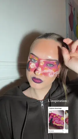 J’avais plus de toile… 🎨 #fashiondesign #makeup #makeupartists #peinture 