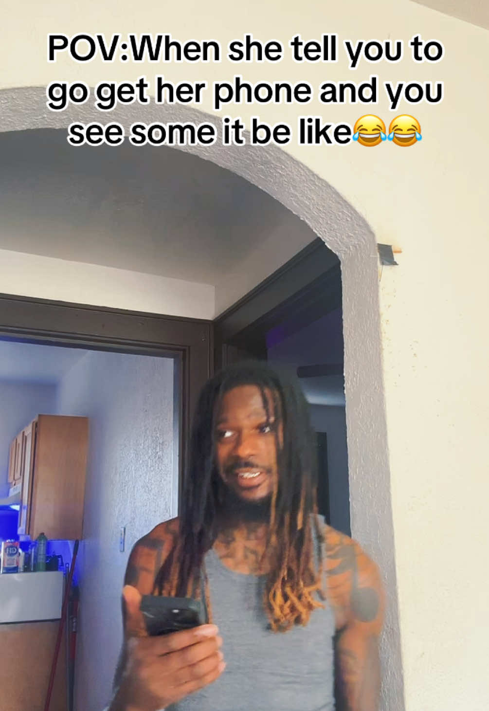 When she tell you to go get her phone it be like😂😂😂😂😂😂😂#foryoupage #fyp #viral #viraltiktok #viralvideo 