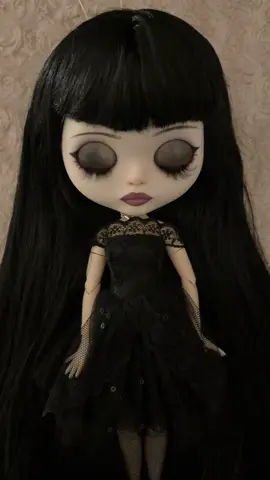 My latest Blythe doll!! Loved making her shes so hauntingly enchanting !  #blythedoll #customdoll #gothic #dolls #wednesday 