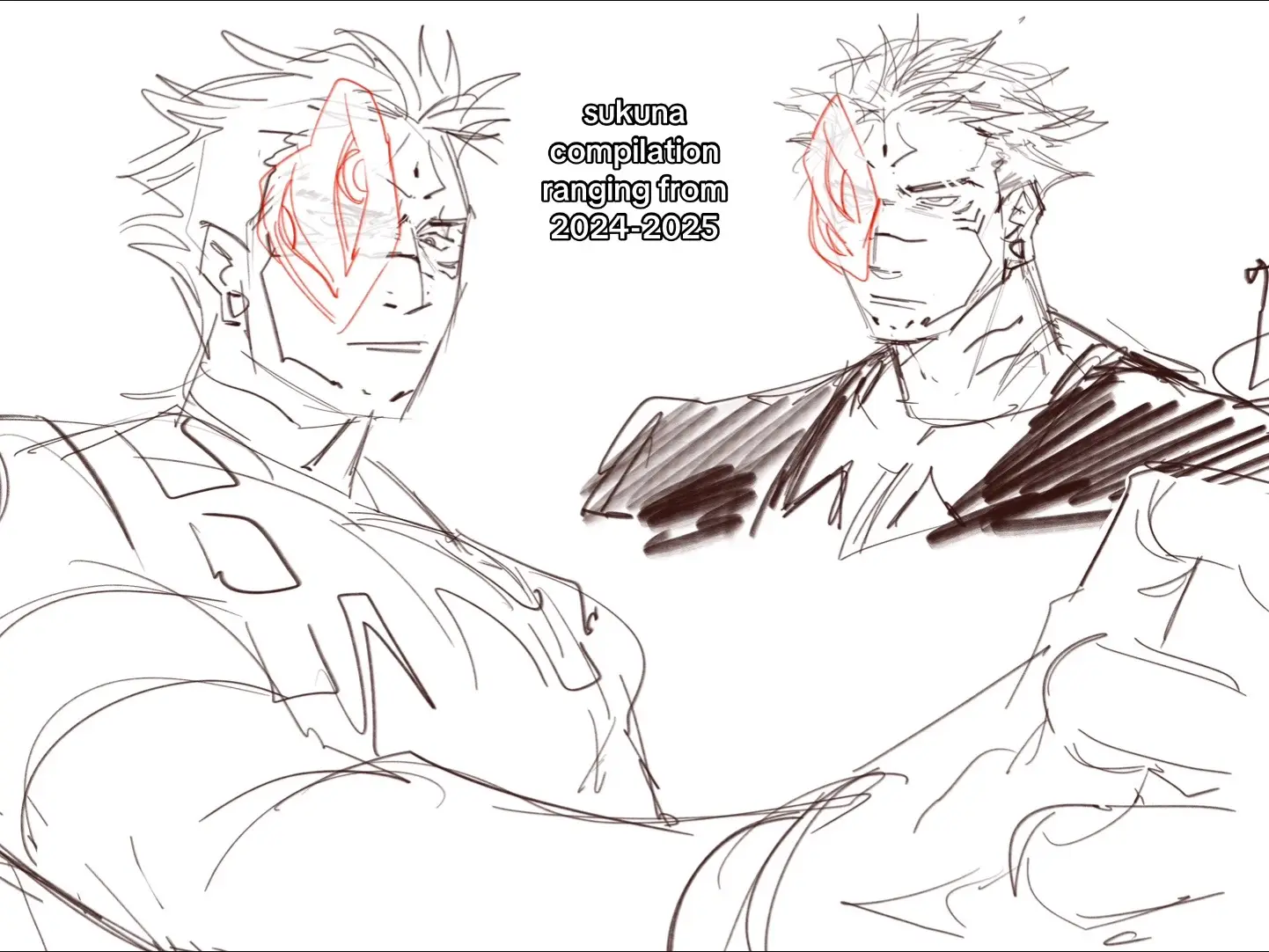 may have some art included in the skgo post idk | the first slide is actually just a bit of doodling i did half an hour ago.. got reminded of him bc i got an email about my true form sukuna fig shipping out (should be here in a month, dream boat gojo has been waittingggg) also sorry had to re-edit #jjk #ryomensukuna #sukunaryomen #jujutsukaisen 