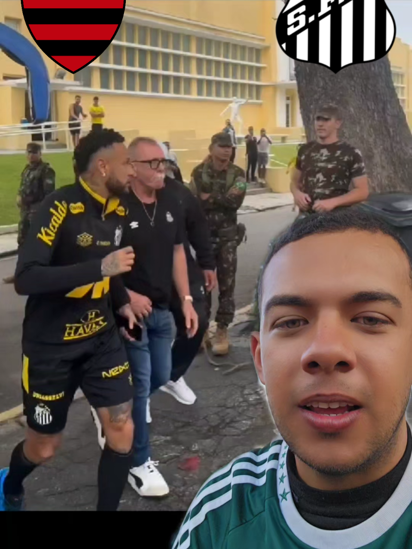 Flamengo x santos neymar escoltado pelo exército #futebol #neymar #brasileirao 