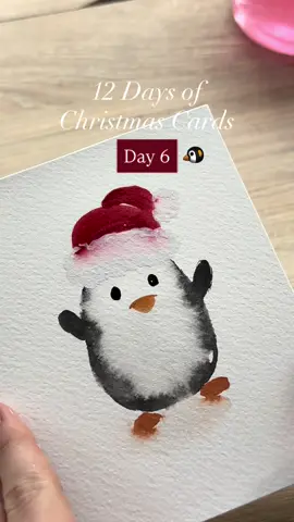 Santa’s got a new look this year 🐧✨🎅 Can you believe we’re halfway through this series!? Day 6 brings us a cute penguin wearing a Santa hat — playful, bright, and guaranteed to make you smile! Don’t forget to add an initial thin layer of water to create the shape of the penguin before outlining in black. Feel free to get creative —add some snow or paint on a smaller scale to leave space for a family of penguins ☺️ The watercolor supplies I use are all linked in my bio for easy shopping — the paper I use @legionpaper comes as a block, with sheets that I cut in half before folding.  🧡Share the joy! Download this 5x7 artwork to print and gift your own cards — available now at Jenna B Studio on Etsy How many of these paint-along tutorials have you tried yourself?  Jenna  #watercolorpainting #12daysofchristmascards #santahat #penguin #christmaspenguin        