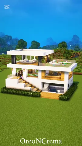 Cómo hacer una casa moderna en Minecraft 🧱✨#Minecraft #CasaModerna #MinecraftBuild #MinecraftTutorial #OreoNCrema