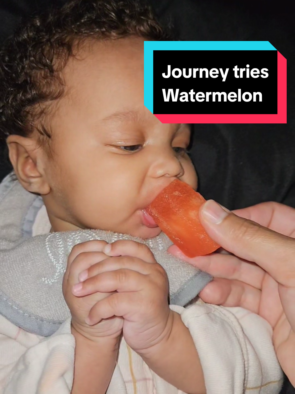 Journey tries Watermelon 🍉  #watermelon #fyp