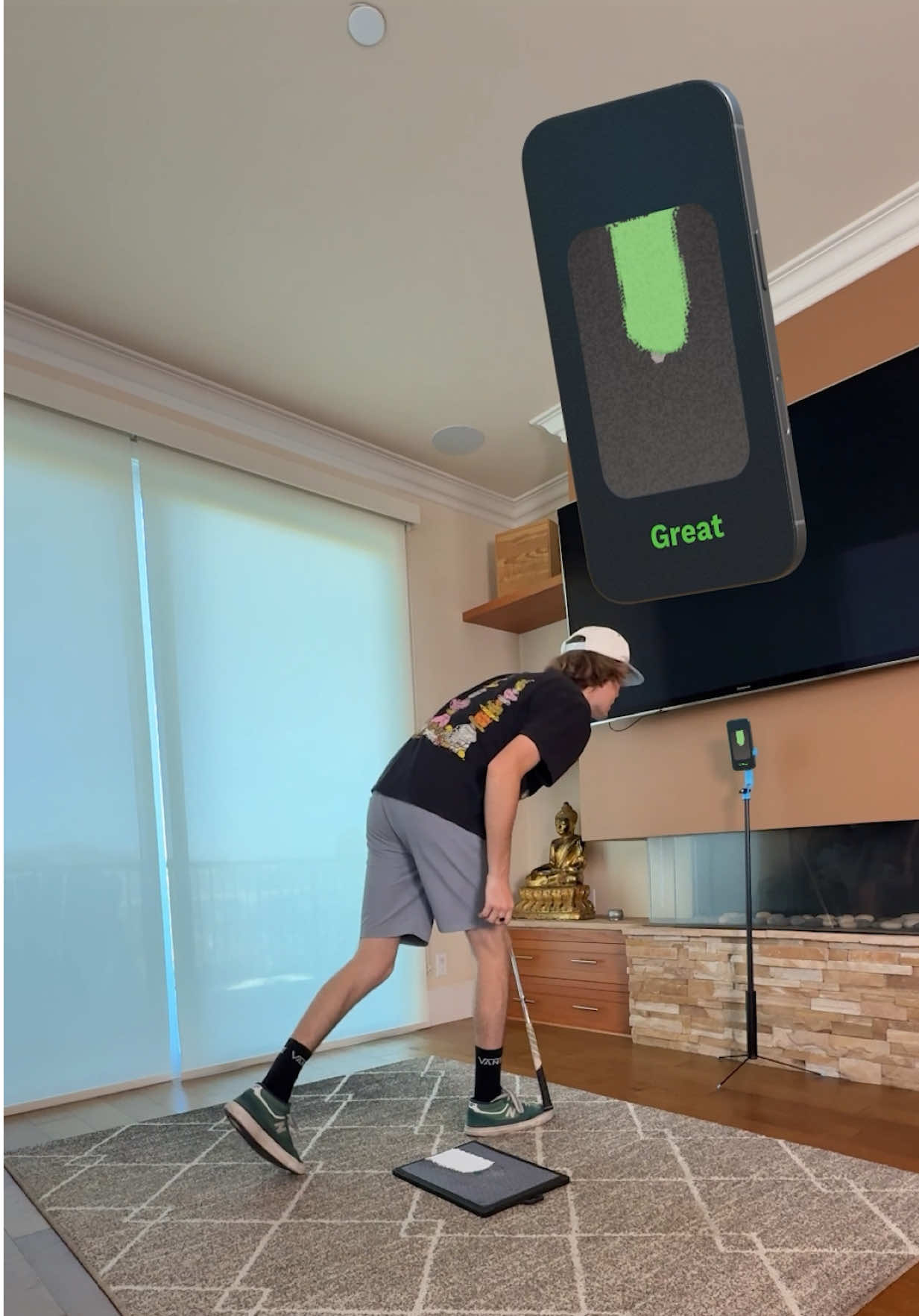 Golf Daddy instant practice mode gives instant data after every swing 💥