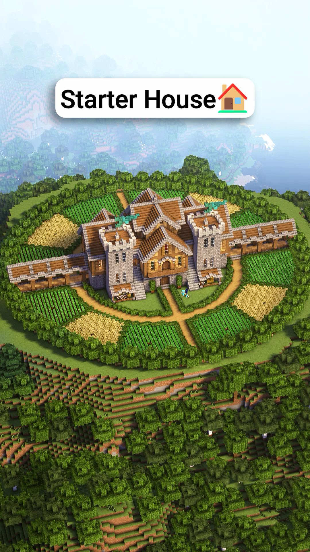 Minecraft Circle Survival Base🏠 Get the 3D guide on Heybuilds.com 🔗 link in profile #Minecraft #minecraftbuilding #minecrafttutorial 