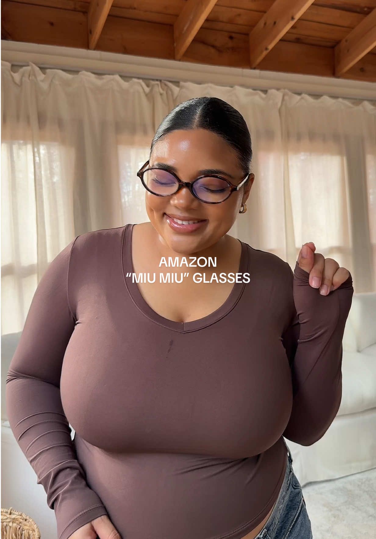 Another win for the round face girlies!! I’ll update you when the prescriptions get here! #amazonglasses #miumiuglasses #amazonfashionfinds #roundfaceglasses  #creatorsearchinsights 