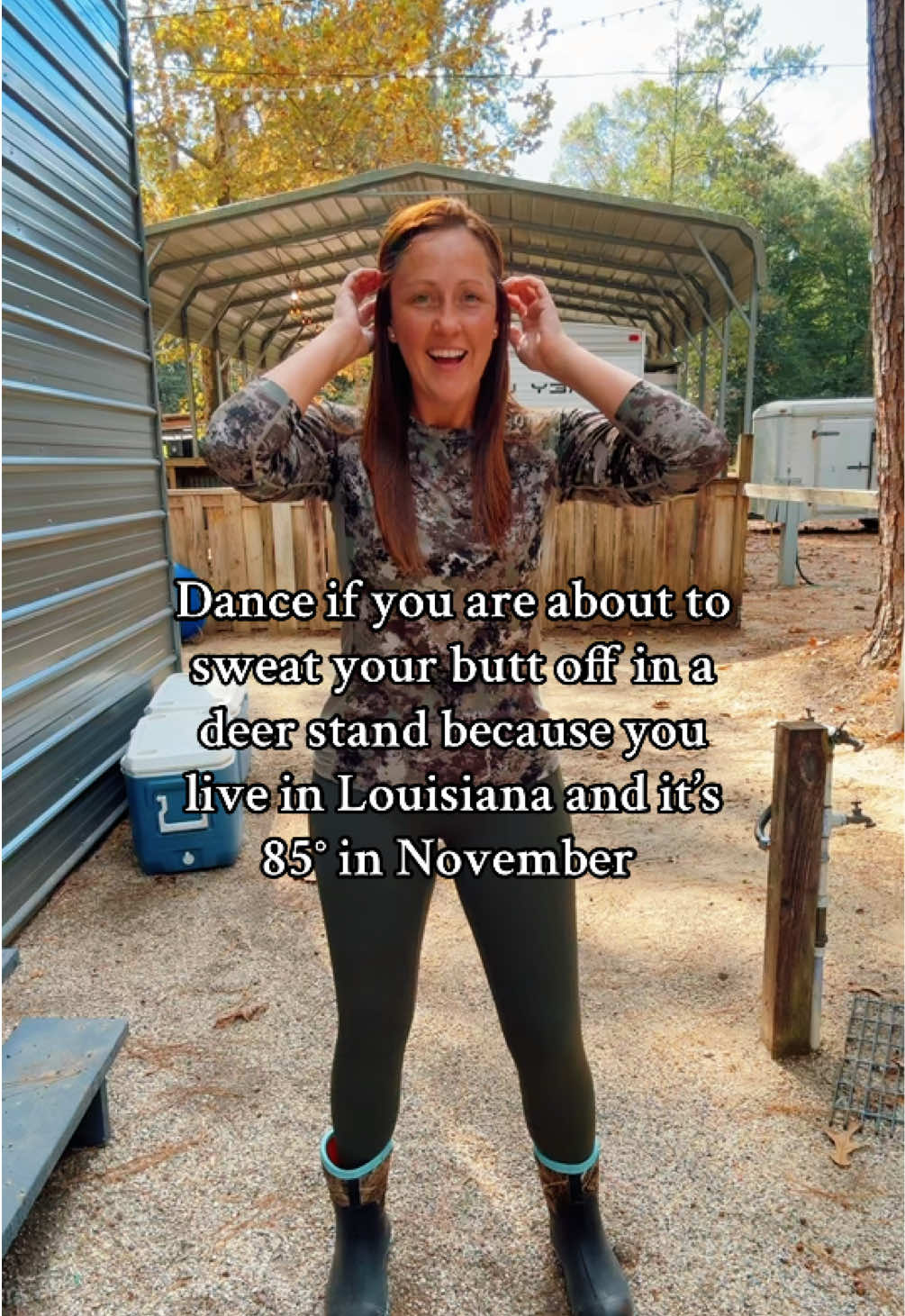 🥵 But it will be 20° in 3 days 😑 not to mention the wasp will be out 🙄 😂 pray for my safe return! #couyon #louisiana #louisianagirl #girlswhohunt #louisianaweather 