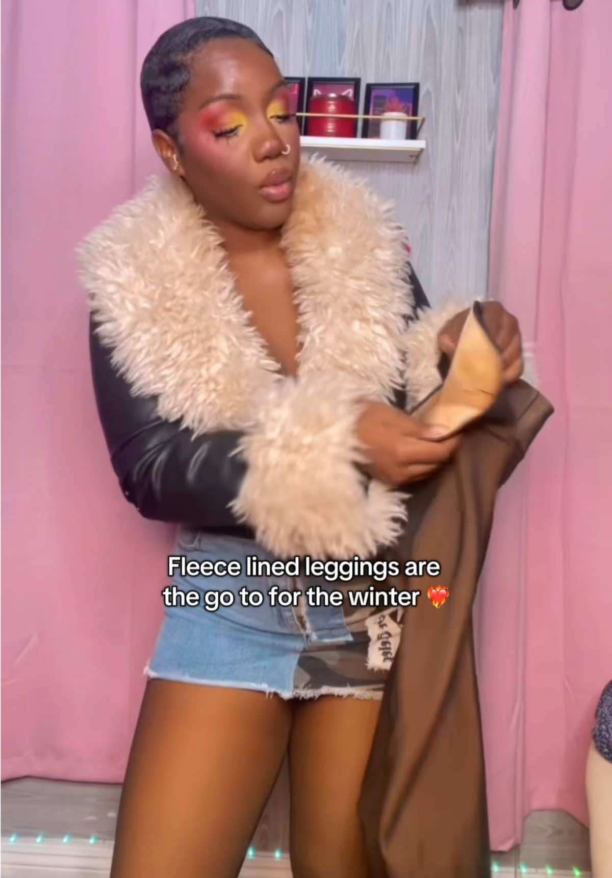 Fleece lined tights is the go to for the winter ❤️‍🔥 