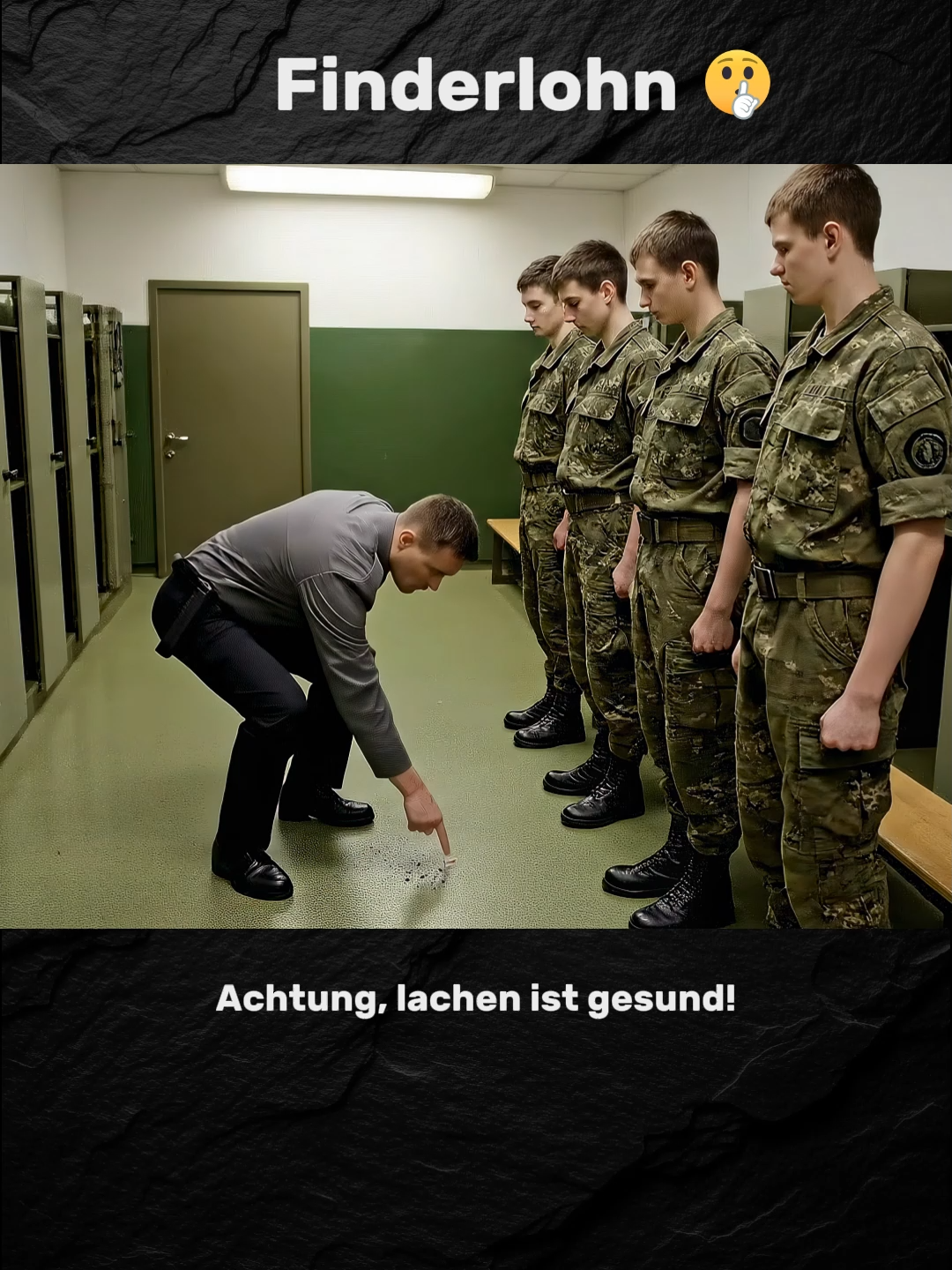 Müll am Boden! 😂 Soldat kontert mit perfekter Logik! #comedy Der Feldwebel fragt, wem die Zigarette gehört, die auf dem Boden liegt. 😠 Der Soldat nutzt eine unschlagbare Argumentation: Finderlohn! 😂 Wer hat auch so eine geniale Ausrede parat? #militar #bundeswehr #witzig #logik #lustig #minivlog #ki #ai #komik