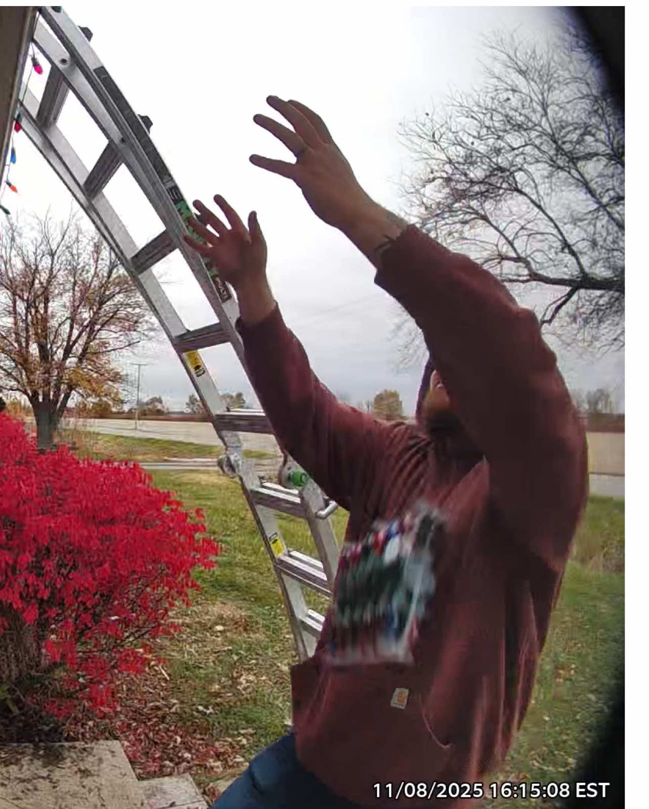 Christmas light fail #christmas #fail #funny 