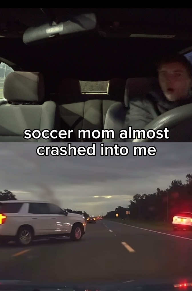Soccer Mom almost crashed into me! #carsoftiktokcontest #dashcam #cars #funny #fyp 