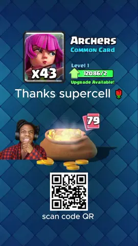 Thanks supercell 🌹 #clashroyale #clashroyaledaily #clashroyalememes #fyp #viral 