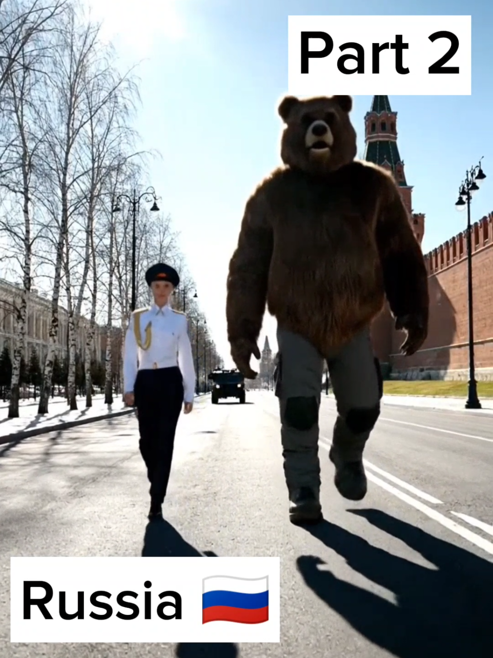 Russian military woman with national symbol #Russia #shorts #viral #video 