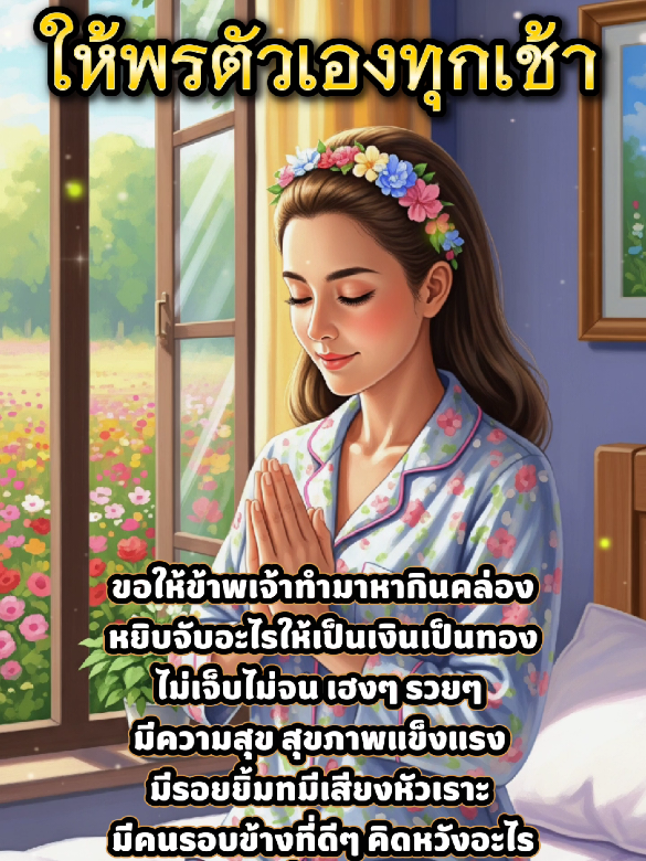 ให้พรตัวเองในทุกเช้า #ตื่นเช้า #ตอนเช้า #ให้พร #ชีวิต #โชคดี 