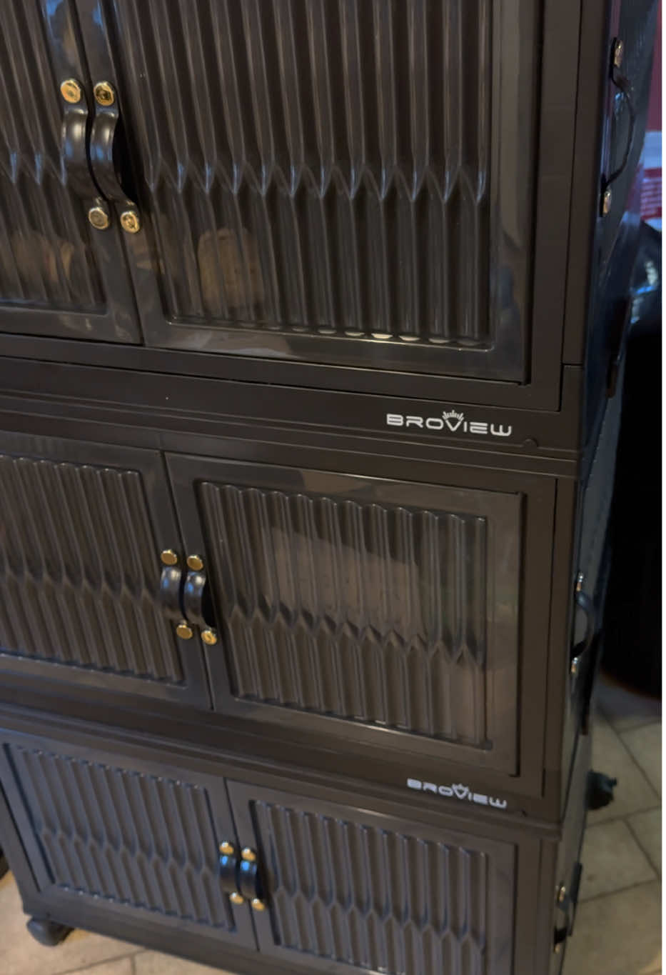 I can easily move these containers around and they have plenty of storage space for big or smaller items. #storage  #spacesaving  #stackable #cabinet #tote 