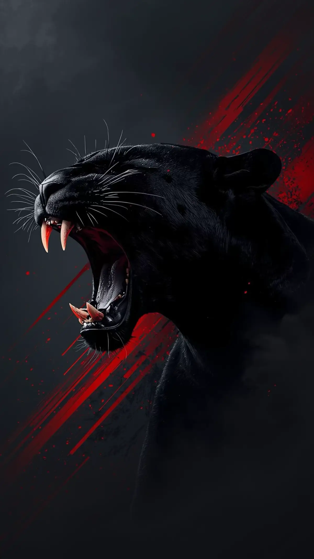 #group7 #wallpaper #fyp #blackpanther #viral  Unleash the essence of raw power and fearless focus with this stunning 8K cinematic wallpaper — a roaring black panther captured in perfect side profile, surrounded by the chaos of red and black energy. The panther’s roar breaks through the shadows, symbolizing dominance, courage, and untamed strength. Every detail is crafted with precision — from the glistening fangs and intense eyes to the sleek matte texture of the fur reflecting faint streaks of crimson light. Bold red slashes tear across the dark background, representing motion, fury, and unstoppable force, while subtle sparks and smoky textures create a powerful sense of depth and realism. This design merges artistic chaos with elegance, balancing wild emotion and perfect symmetry. The contrast between deep blacks and radiant reds captures the primal spirit of the panther — silent but deadly, calm yet explosive. Ideal for those who thrive on focus, passion, and power. Made for phone screens in vertical format, this masterpiece blends 3D realism, cinematic lighting, and high-definition intensity — the perfect viral wallpaper for fans of dark art, strength, and energy. Keywords: panther wallpaper, red and black, cinematic, 8K, 4K, ultra-realistic, viral, trending, FYP, Group 7, best quality, matte finish, animal power, dominance, strength, artistic wallpaper, motivational, dark theme, focus, beast mode, stylish, minimal but powerful, perfect for those who rise above limits