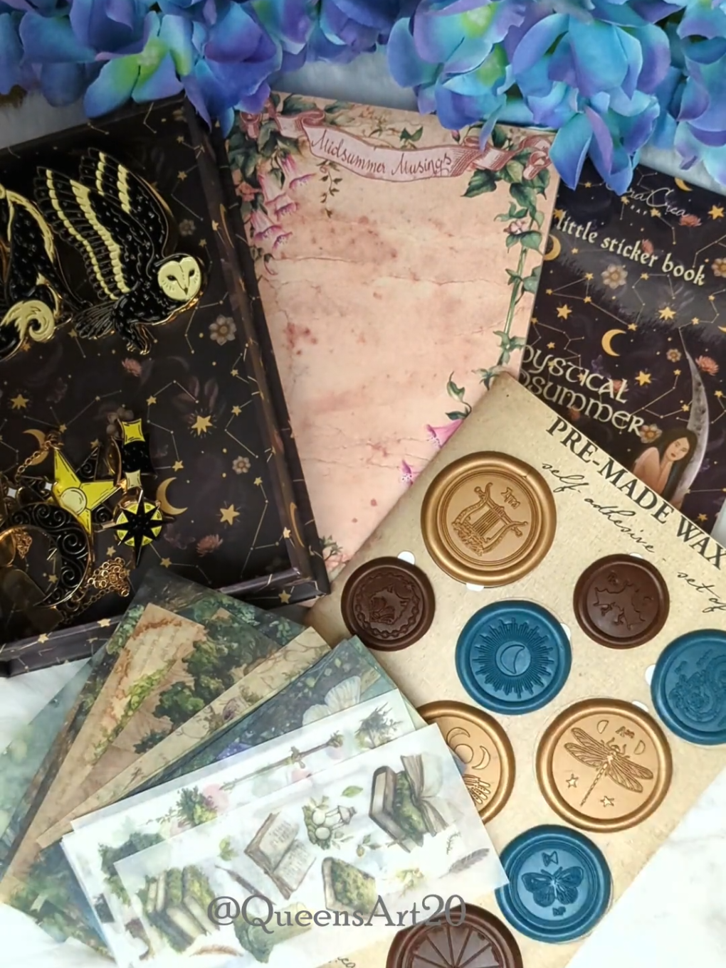 ✨ Dream Calendar – Unboxing Part 2 ✨ The final magical pieces are here – more vintage-inspired stationery, golden touches and dreamy details. This calendar has been pure enchantment from start to finish ✨🎁 Use my discount code QUEEN15 to save on your order at @CoraCreaCrafts 📬 ad | affiliate #asmr #Journaling #fyp #art #scrapbooking