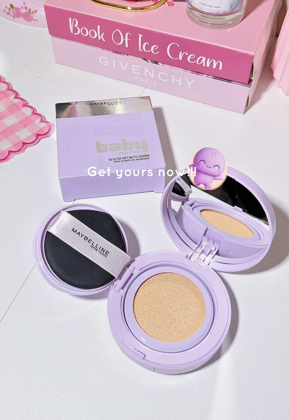 Mantep polll sih ini coveragenya, smooth sekali finishnya😭💜🙌🏻 #cushionbabyviral #babymattecushionid #wearemaybelline 