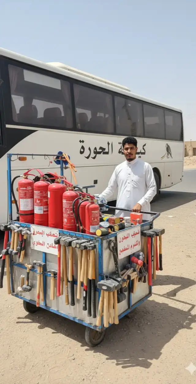 #خلاص ياجماعه انا قررت أرجع اسوي لي عربية لبيع معدات السلامه للمسافرين #بجنب باصات النقل الدولي  #مارئيكم ننجح في المشروع ونساعد المسافرين على الحفاض على سلامتهم..