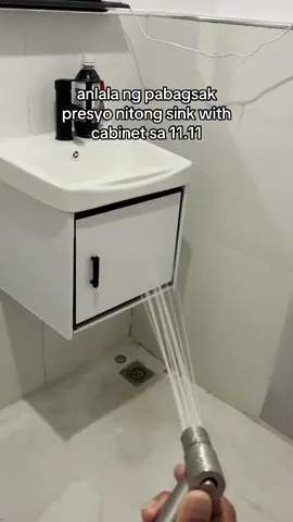 Lavatory Sink with Cabinet Cabinet boards are made from PVC materials kaya hindi kakalawangin pwede sya mabasa  #lavatorysink #sinkwithcabinet #lavatory #bathroom 