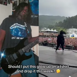 Should I put this glow up on a shirt and drop them this week? 🤔 If 500 of yall say yes I will do it! 🤘🏿  #fyp #diamondrowe #tetrarch #metal 