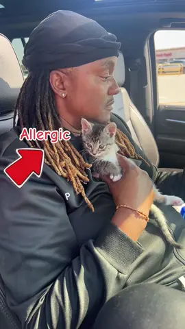 My wife is getting closer & closer to Baby Benzino.   #catfamily #abandonedkitten #kittycatsoftiktok 