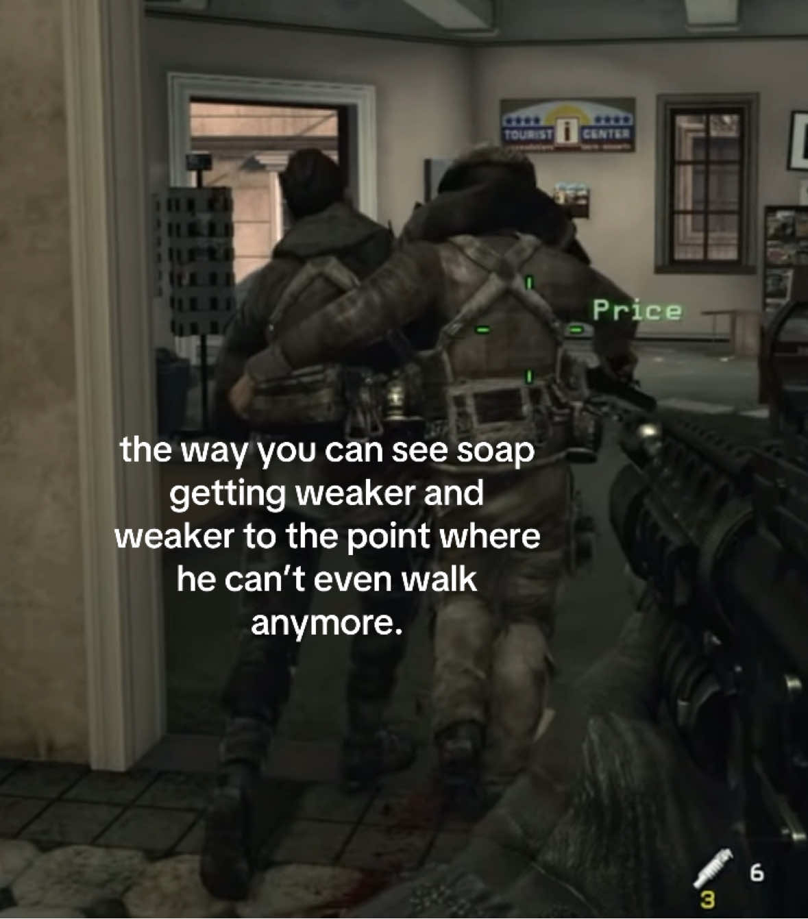 his feet just dragging ☹️ || #CAPTAINMACTAVISH #modernwarfare2 #callofduty #fypage #sad 