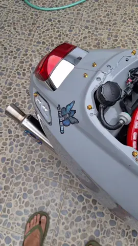 candu sama cold engine std porting😫 #vespamatic #vespasprint #fyp #xyzbca #4u 