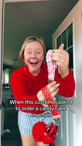 Should I offer both of these candy cane keychains or just one?👇🏻 Restock the 21st💕✨ ##fyp##fypシ##rules##policy##customerservice