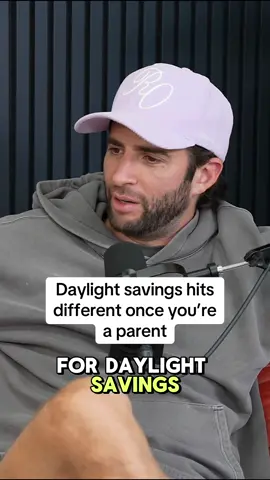 Remember when daylight savings just meant extra sleep? 😂 1 week in — checking in on all the new parents….  #twoparentsandapod #podcast #newparents #daylightsavingstime 