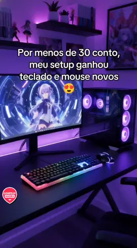 🚨ÚLTIMAS UNIDADES Kit teclado e mouse por menos de R$30,00. Eu já comprei o meu, e você? Aproveita que é preço de Black Friday. #pcgamer #pcsetup #tiktokshop1111br #tecladogamer #tecladomecanico 