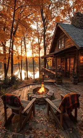 Calm autumn day by the lake — golden leaves and peaceful vibes 🍂  #DreamPlace #AutumnByTheLake #CozyAutumn #NatureCalm