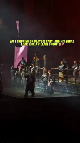 Am I tripping or Playboi Carti and his squad  Look like a villain group 😂❤️‍🩹 #playboycarti #antagonisttour #carti #fyp 