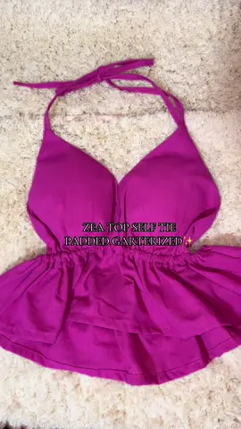 ZEA TOP SELF TIE GARTERIZED #top #paddedtops #paddedtop #viralvideo #fyppppppppppppppppppppppp 