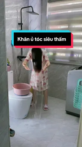 Khăn ủ tóc tiện lợi siêu thấm #congnhan #sinhvien #mebimsua #xuhuong 