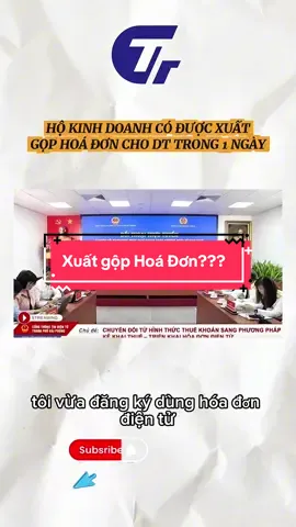HKD có được xuất gộp Hoá Đơn 1 lần cho Doanh Thu cả ngày không??? #thanhlapdoanhnghieptrongoi #trangiaacc #dichvuketoan #hokinhdoanh #ketoanthue 