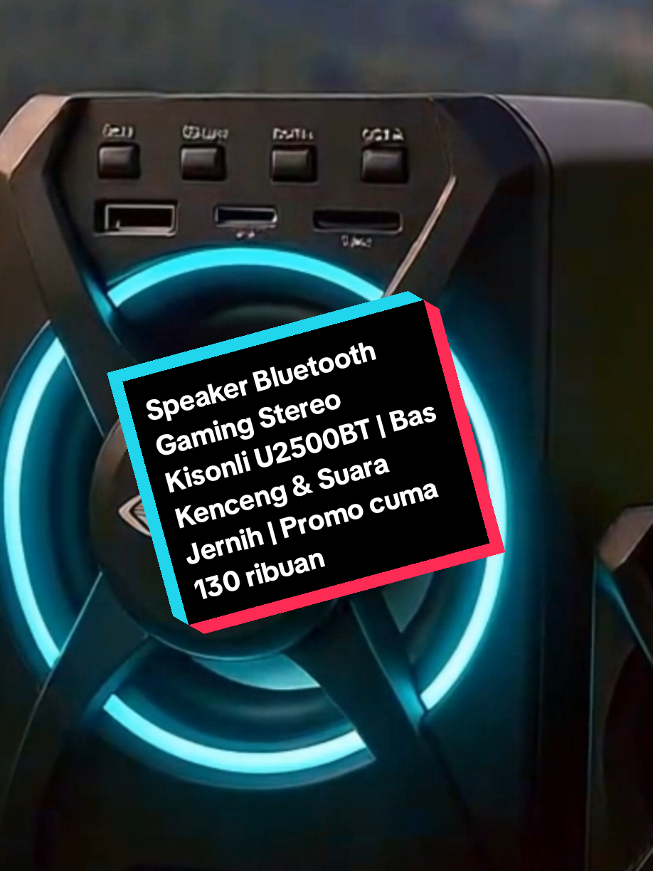Speaker Bluetooth Gaming Stereo Kisonli U2500BT | Bas Kenceng & Suara Jernih | Promo cuma 130 ribuan #speaker #speakerbluetooth #kisonli #speakers 