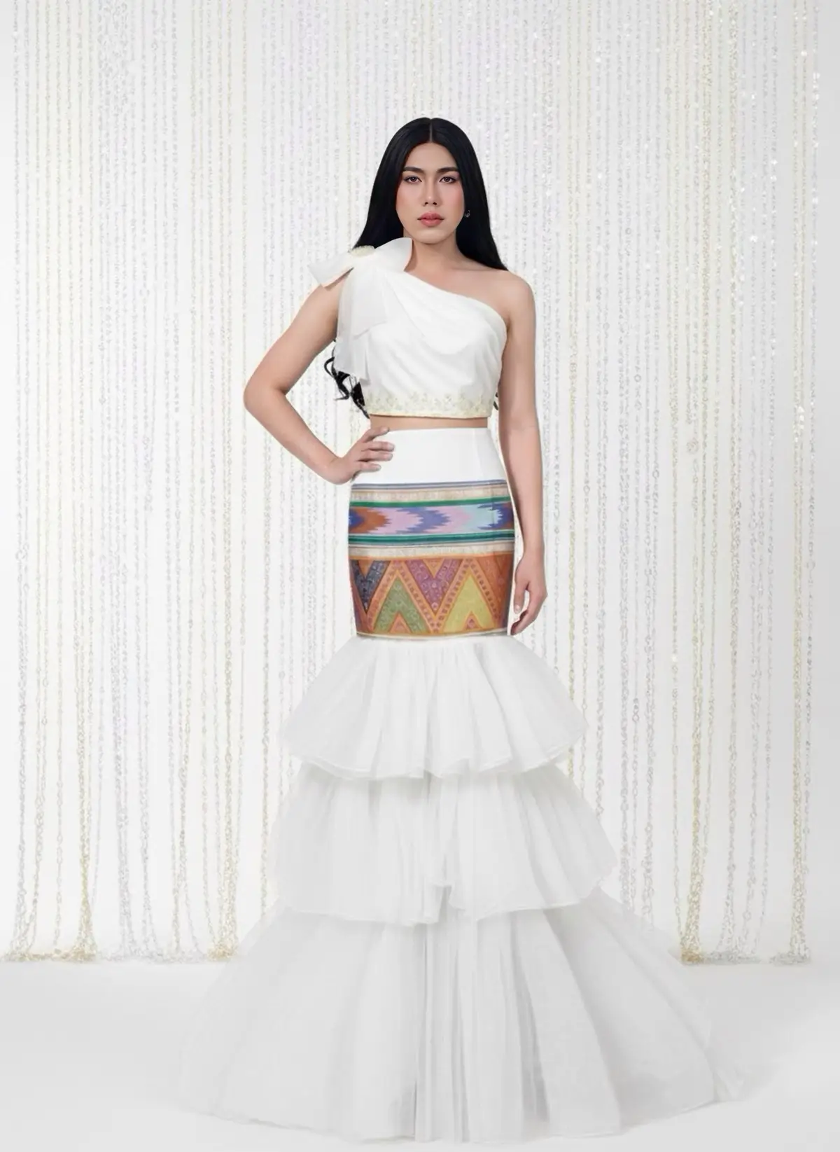 ออกแบบชุดไทยใหญ่เอง ชุดนี้ใส่แล้วน่าจะออกไปข้างนอกไม่ได้มันเลอะ🤪 หรือจะใส่งานแต่ง