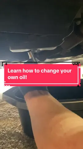 HOW TO CHANGE YOUR OWN OIL IN 11 STEPS:  1. Ask the auto parts store for the type of oil and filter you need for your make and model of your car  2. Jack your car up if it is low to the ground 3. Open oil cap on top of engine  4. Put a pan down to catch oil  5. Loosen the oil drain plug (inspect the plug for abnormalities)  6. Locate oil filter 7. Put the drain plug back on when done draining  8. Pull the drain pan up underneath where the filter is and pull the filter off, oil will drain out of it 9. Prime your new filter with oil  10. When drain plug is put back on and new filter is in place, funnel new oil in. Replace oil cap when finished.  11. Change oil every 5000 miles #carmaintenance #changeoil #howtochangeoil #howtocarmaintenance #DIY 