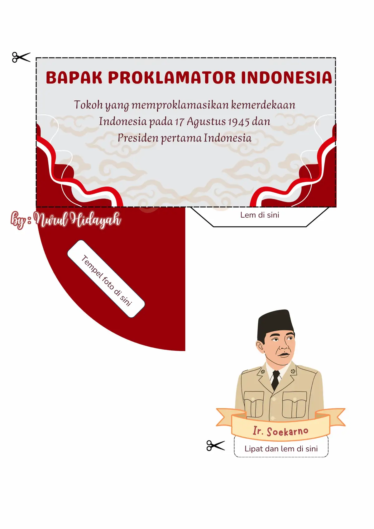 Ikuti arah gunting dan tempel yang sudah ada pada gambar  ##diorama##pahlawan##dioramapahlawan##haripahlawan2025##kegiatanharipahlawan