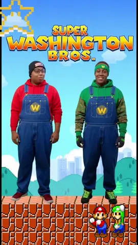 Super Washington Bro.in the house 🔥 #sora2 #supermariobros #mario #luigi @Markezious Washington 