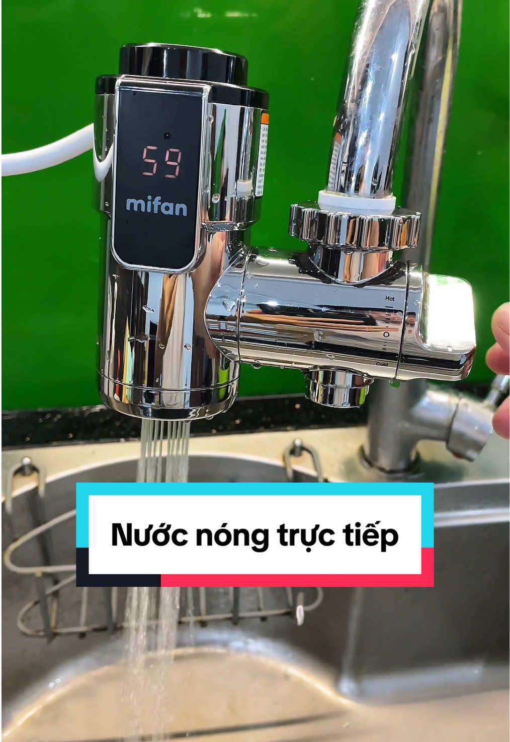Máy làm nước nóng tại vòi bồn rửa chén bát chính hãng MIFAN #maynuocnong #maynuocnongtructiep #muataitiktok 