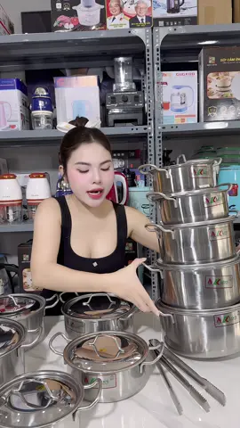 Cả combo giá quá hời #noiinox #xoongnoi #giadungnhabep 