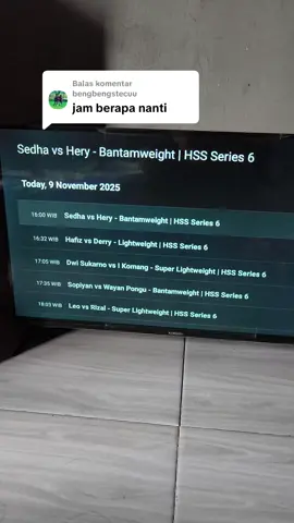 Membalas @bengbengstecuu  jadwal lengap untuk yang gratis #hss #bakuhantamchampionship #hssvsbakuhantam #hss6 #combatsports 