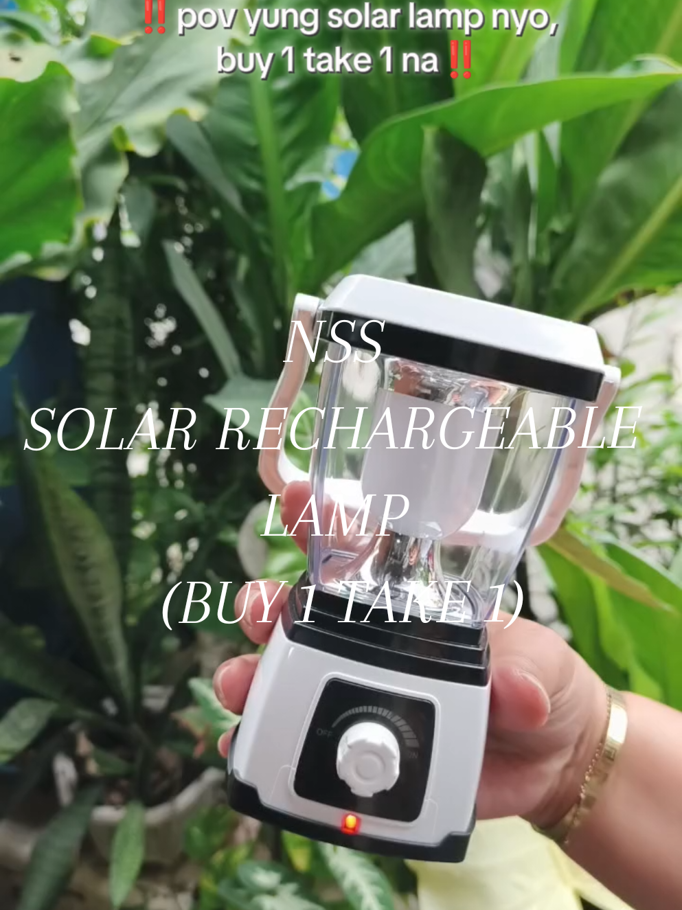 Buy 1 Take 1 na Solar Rechargeable Lamp.  #nsssolarlamp #buy1take1 #solarrechargeablelamp #emergencylamp 