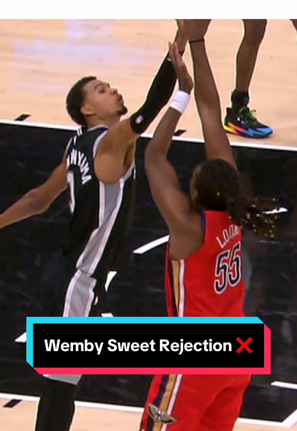 Most definitely not in his house 🙅‍♂️ #NBA #Basketball #VictorWembanyama #Spurs 