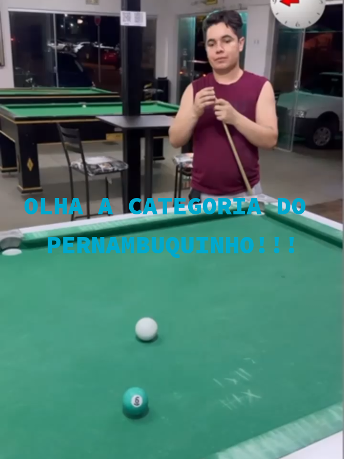 Olha categoria do pernambuquinho!!! #sinuca #esporte #baininho 
