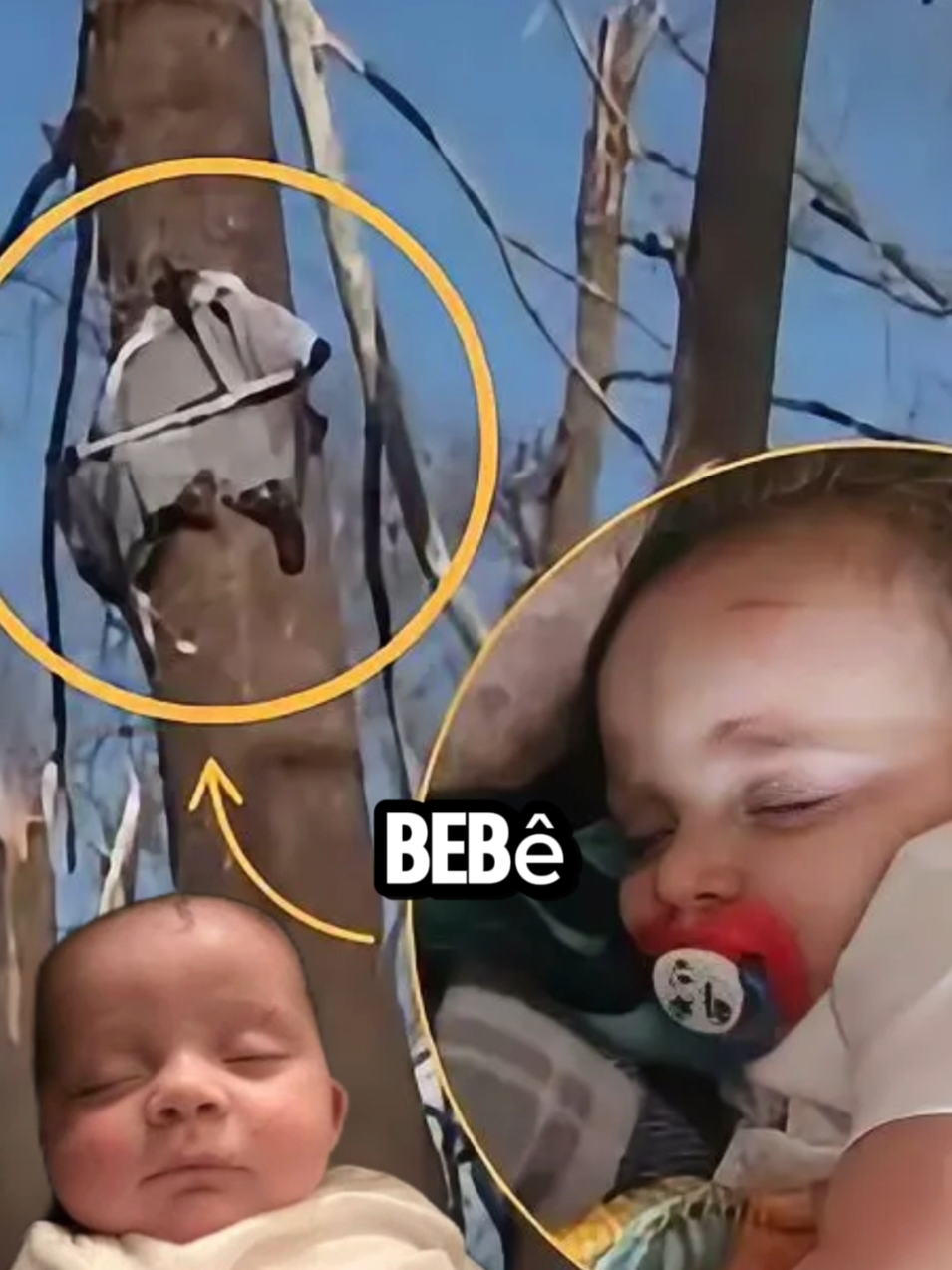 revelado quem e o bebê achado em cima de uma árvore depois do tornado #casosreais #noticias #tornado #milagre 